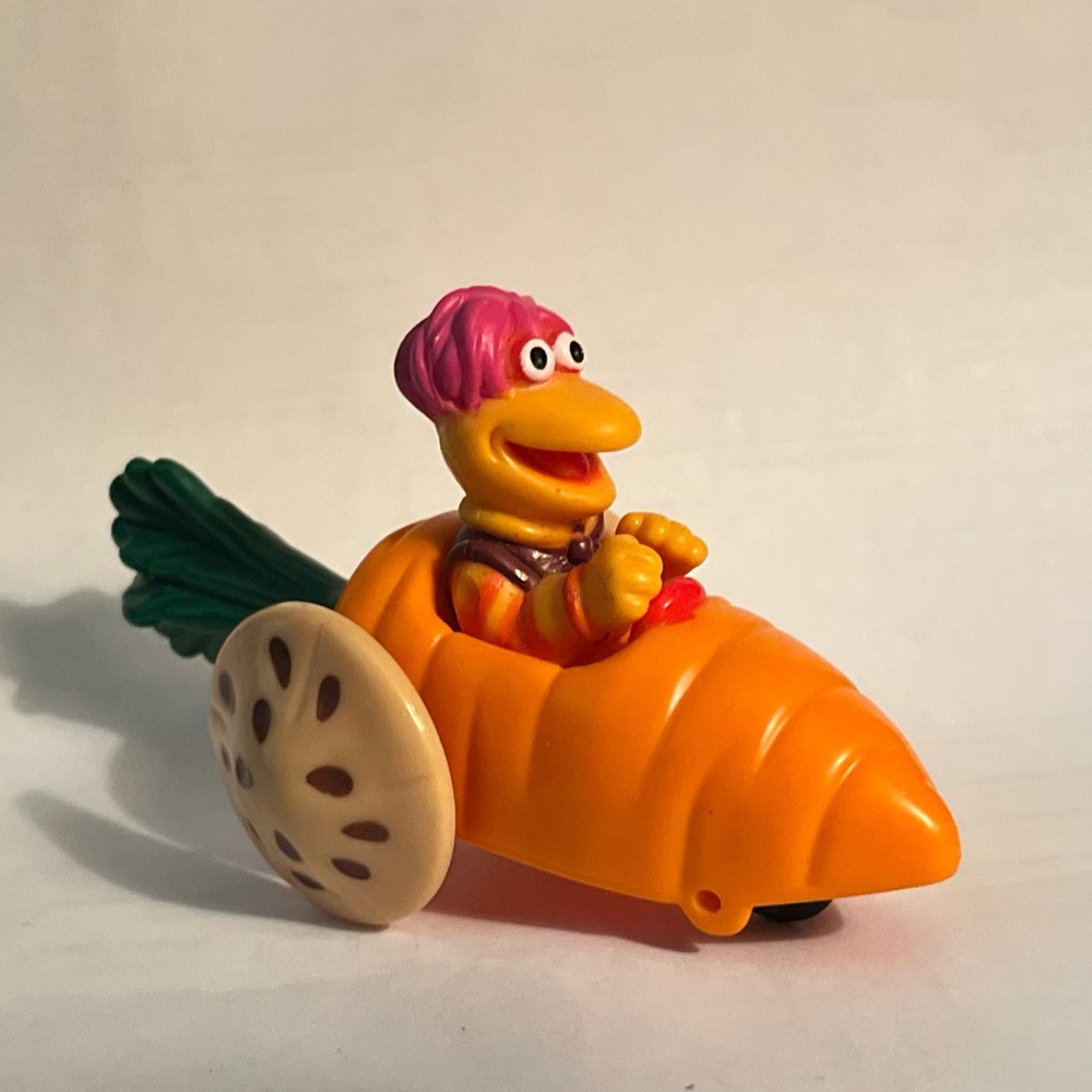 Vintage McDonalds Fraggle Rock Gobo In Carrot Car Happy Meal Toy 1988